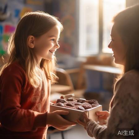 孩子感谢老师，心意至上