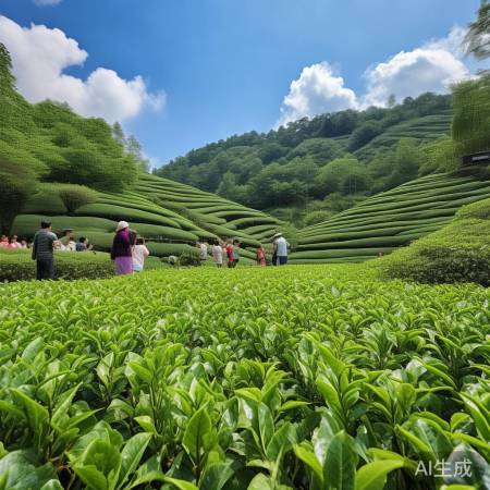 老李茶园，风景美，茶香吸引客