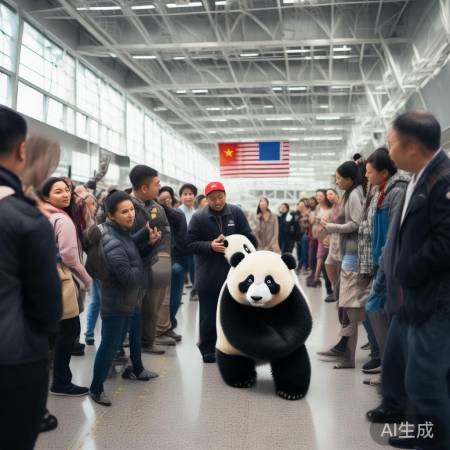 大熊猫平平福双美国之旅：首次抵达引关注