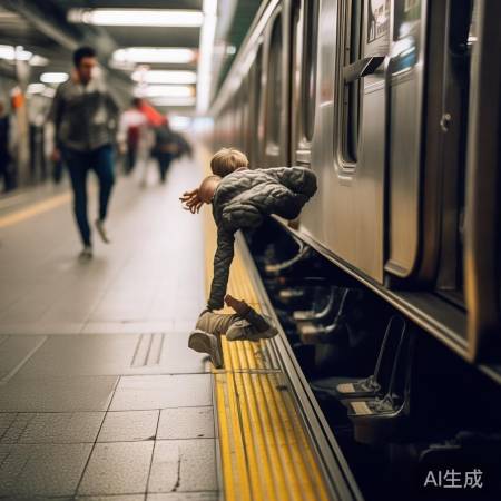 幼童跟在妈妈身后登车意外掉入站台缝隙，真相令人揪心！