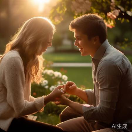 公园求婚,泪目答应