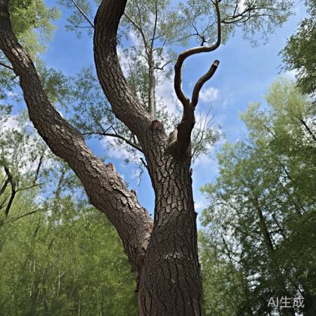 树木歪斜非故意