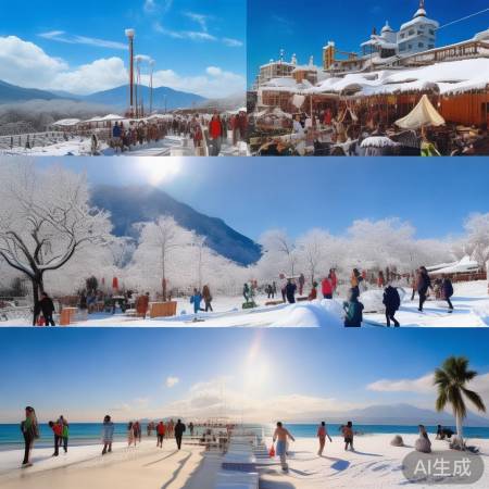 暖冬、冰雪、阳光，独特冬景