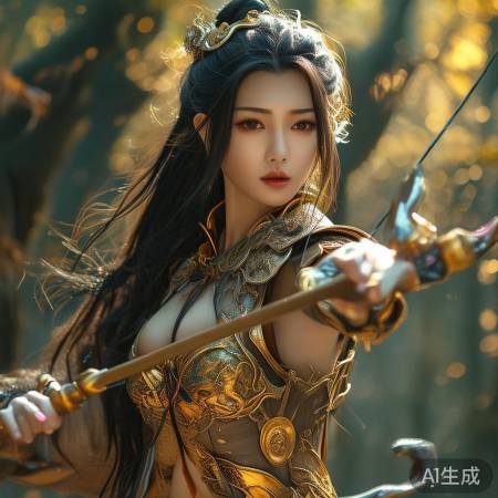 杨幂拉弓神cos！她像是从游戏里走出来的女神！