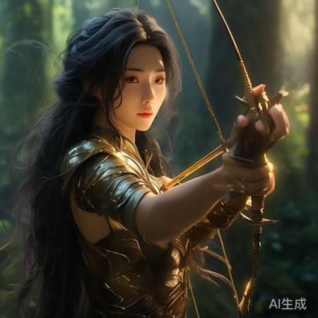 杨幂拉弓惊艳女神