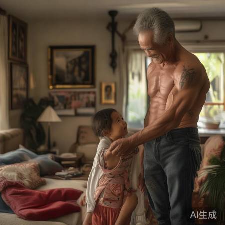 成龙72岁肌肉照，温馨互动